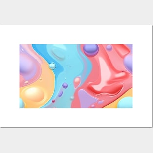 Abstract oil and water mix background Posters and Art